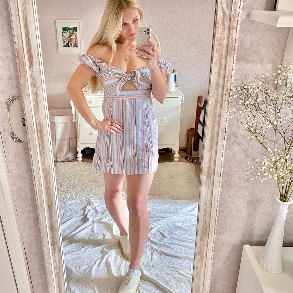 Vintage Inspired Cotton Candy Tie Dress- Sz. Small - Picture 16 of 16